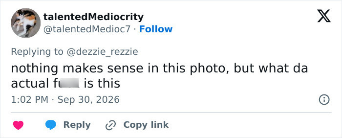 A social media post expressing confusion over a new Erika Kirk photo with strange details. A social media post expressing confusion over a new Erika Kirk photo with strange details.