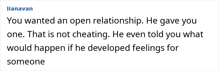 User lianavan discussing boundaries and feelings in an open relationship User lianavan discussing boundaries and feelings in an open relationship