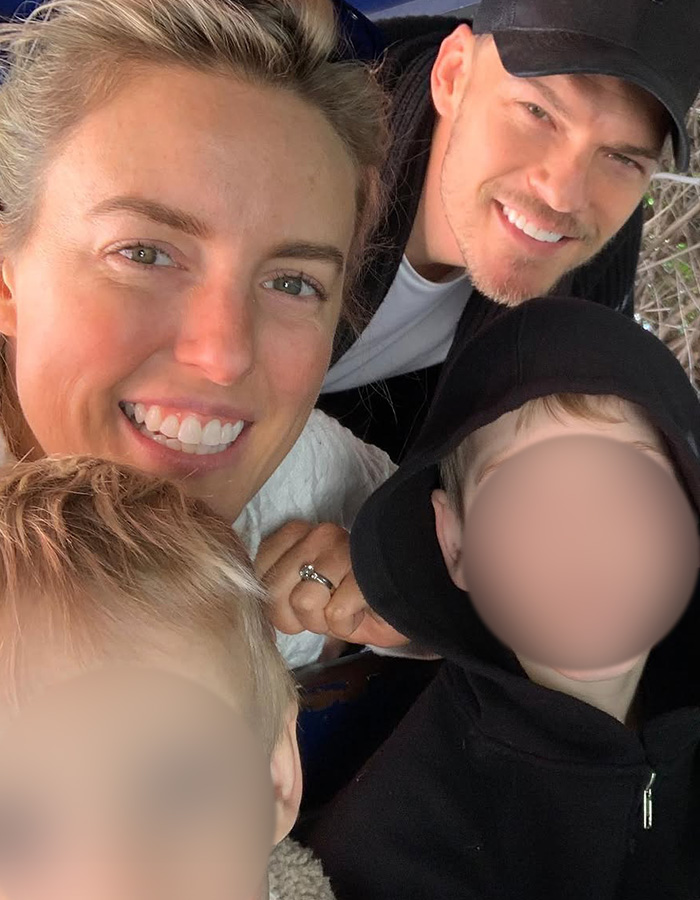 Alan Ritchson and his wife posing happily with their children, before news of his split from wife. Alan Ritchson and his wife posing happily with their children, before news of his split from wife.