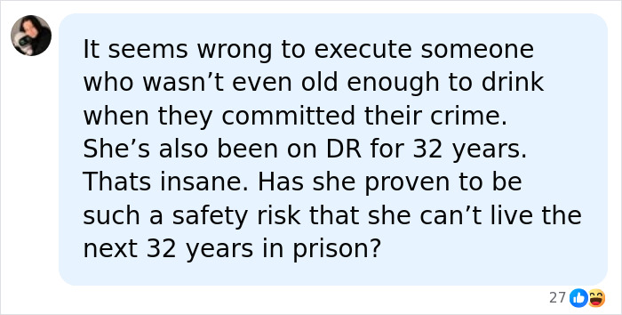Social media comment about the case of the first woman set to be executed in Tennessee. Social media comment about the case of the first woman set to be executed in Tennessee.