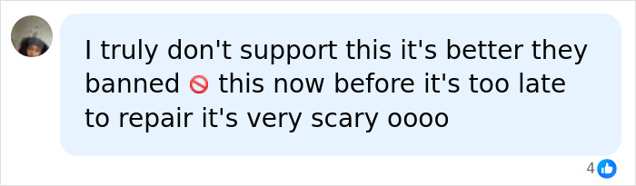 A social media comment expressing fear and advocating for a ban on AI, referencing Stephen Hawking's warning. A social media comment expressing fear and advocating for a ban on AI, referencing Stephen Hawking's warning.