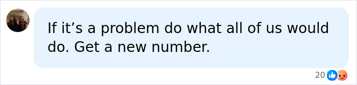 A comment suggesting Meghan Markle should get a new phone number following the leak and her complaint. A comment suggesting Meghan Markle should get a new phone number following the leak and her complaint.