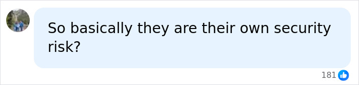 A comment questioning if Meghan Markle and Harry are their own security risk regarding the phone number leak. A comment questioning if Meghan Markle and Harry are their own security risk regarding the phone number leak.