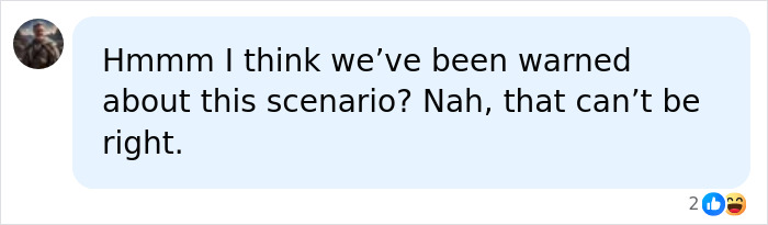 Comment expressing doubt about man vs robot cage fight scenario