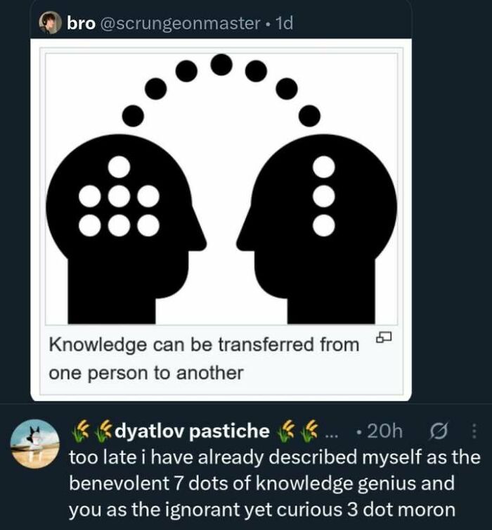 Hilarious memes about online arguments showing a comparison of brain dot sizes.