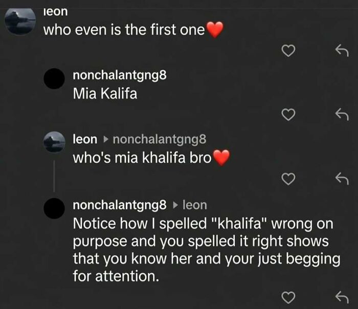 A chat screenshot featuring hilariously edgy memes and call-outs about spelling names