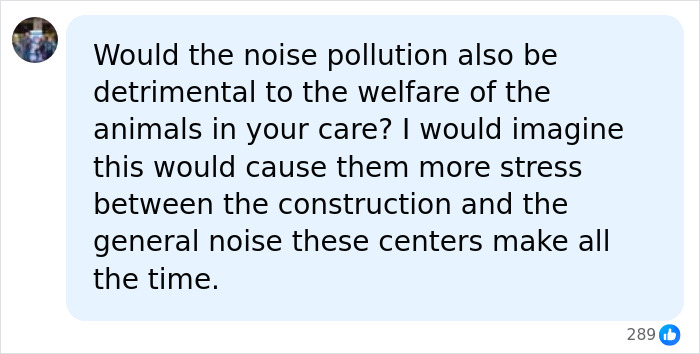 User asks about noise pollution from AI infrastructure affecting endangered animals at Nashville Zoo.