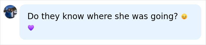 Comment asking if anyone knows where missing wife was going