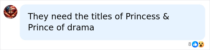 A social media comment suggesting Harry and Meghan's UK move brings drama. A social media comment suggesting Harry and Meghan's UK move brings drama.