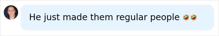 A social media comment on King Charles' statement about Harry and Meghan's UK move, saying he made them regular people. A social media comment on King Charles' statement about Harry and Meghan's UK move, saying he made them regular people.