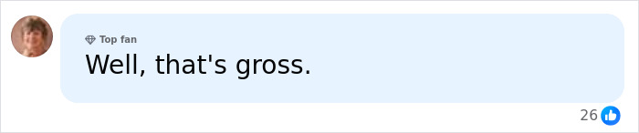 A social media comment from a top fan saying, Well, that's gross, about the Son of Norway's Crown attending a royal funeral.