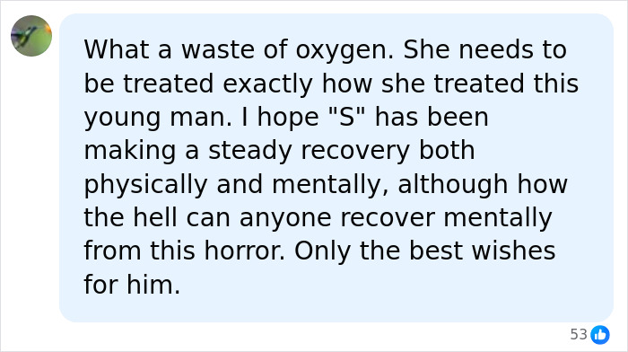 A comment expressing hope for the stepson's recovery after being held captive and the mom's rejected plea deal. A comment expressing hope for the stepson's recovery after being held captive and the mom's rejected plea deal.