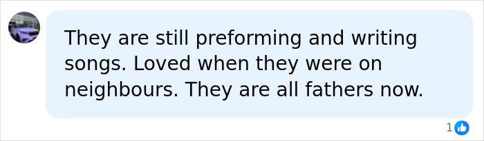 Fan noting Hanson brothers still perform and are all fathers