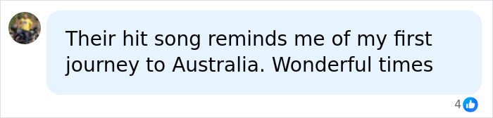 Comment recalling Hanson's hit song and first journey to Australia
