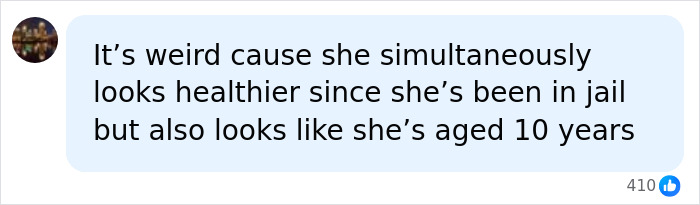 A comment about the jail appearance of the Ohio House Of Horrors mom.