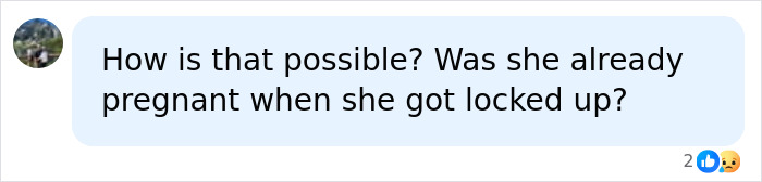 A social media comment discussing pregnancy speculation about the Ohio House Of Horrors mom