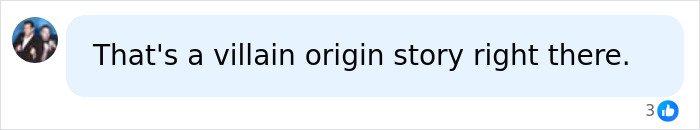 A social media comment describing the HOA seizing and selling a man's home for less than $1K as a villain origin story.