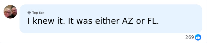 A social media comment speculating location of HOA seizing $450K home.