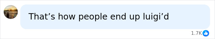 A social media comment using the phrase 'luigi'd', expressing frustration about the HOA seizing the $450K home.