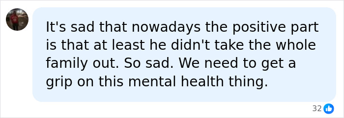 Social media comment discussing the sad situation of a dad who jumped off cruise ship. Social media comment discussing the sad situation of a dad who jumped off cruise ship.