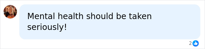 Social media comment about mental health awareness related to the cruise ship incident. Social media comment about mental health awareness related to the cruise ship incident.
