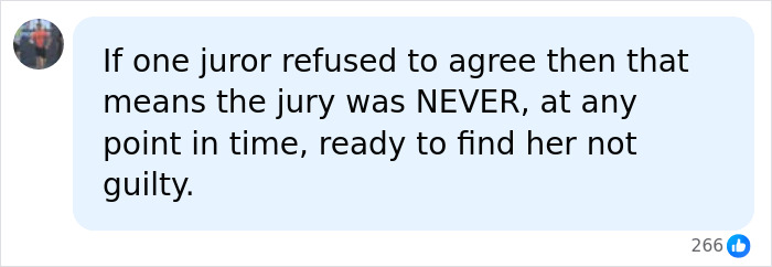 A social media post discussing the Lindsay Clancy case, with a user commenting on the jury's inability to reach a unanimous verdict. A social media post discussing the Lindsay Clancy case, with a user commenting on the jury's inability to reach a unanimous verdict.