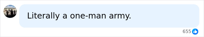 A social media comment describing a jury member as a 'one-man army' in the Lindsay Clancy case discussions. A social media comment describing a jury member as a 'one-man army' in the Lindsay Clancy case discussions.