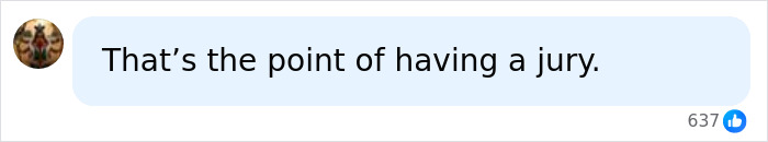 An image with text stating: That's the point of having a jury, related to the Lindsay Clancy case. An image with text stating: That's the point of having a jury, related to the Lindsay Clancy case.