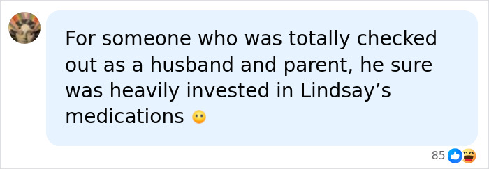 Comment on Patrick Clancy's involvement with Lindsay’s medications Comment on Patrick Clancy's involvement with Lindsay’s medications