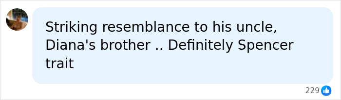 Screenshot of a royal fan's comment on Prince George's Eton College portrait, noting family resemblance. Screenshot of a royal fan's comment on Prince George's Eton College portrait, noting family resemblance.