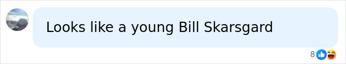A social media comment comparing Prince George to a young Bill Skarsgard, part of the portrait reactions. A social media comment comparing Prince George to a young Bill Skarsgard, part of the portrait reactions.