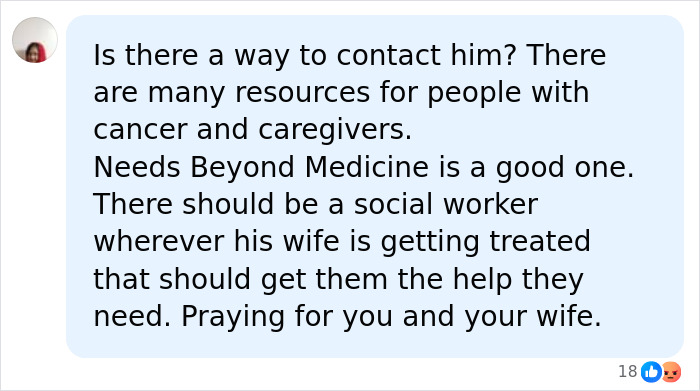 A comment offering resources for cancer patients and caregivers, related to the GoFundMe cancer fundraiser story. A comment offering resources for cancer patients and caregivers, related to the GoFundMe cancer fundraiser story.