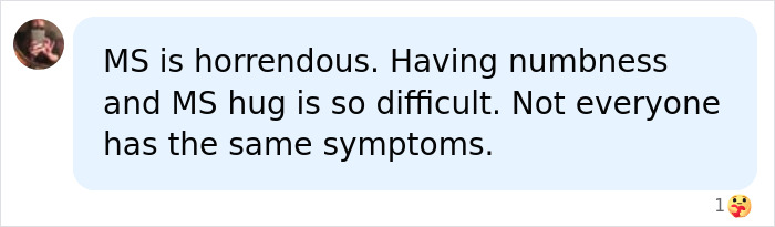 Comment about MS symptoms showing support for Christina Applegate Comment about MS symptoms showing support for Christina Applegate