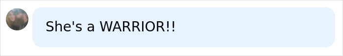 A fan comment calling Christina Applegate a warrior. A fan comment calling Christina Applegate a warrior.