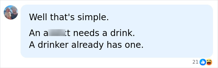 Text message explaining a drinker always has a drink for alcohol awareness Text message explaining a drinker always has a drink for alcohol awareness