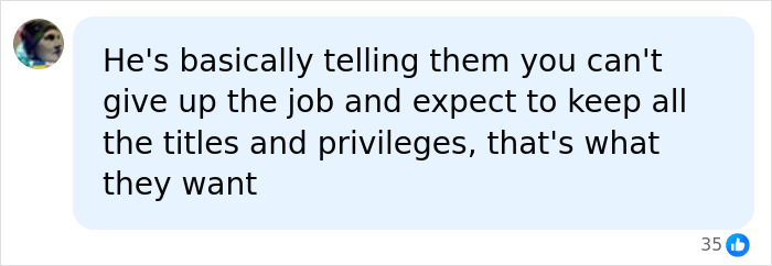 Screenshot of a social media comment discussing King Charles letter about giving up titles and privileges. Screenshot of a social media comment discussing King Charles letter about giving up titles and privileges.