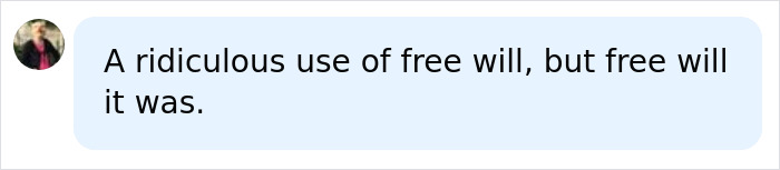 A social media comment on the use of free will related to a vaping habit and its health scare consequences. A social media comment on the use of free will related to a vaping habit and its health scare consequences.