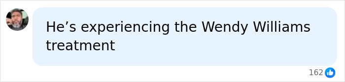 A social media comment comparing Perez Hilton's situation to Wendy Williams treatment, amid GoFundMe for his kids.