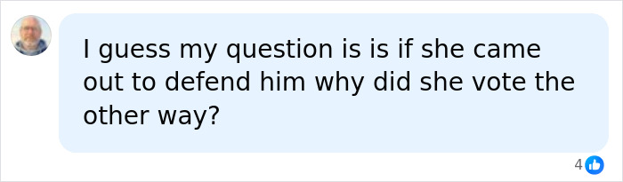 A chat bubble questioning why a juror would vote differently if defending someone, regarding the Lindsay Clancy verdict chaos. A chat bubble questioning why a juror would vote differently if defending someone, regarding the Lindsay Clancy verdict chaos.