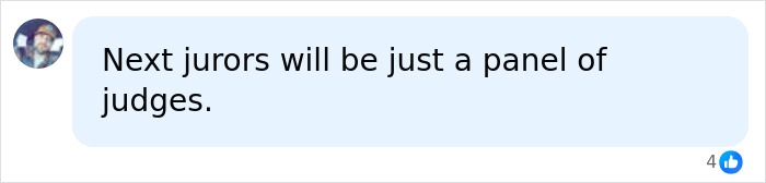 A chat bubble with a comment suggesting future jurors might be panels of judges for verdict chaos like Lindsay Clancy's. A chat bubble with a comment suggesting future jurors might be panels of judges for verdict chaos like Lindsay Clancy's.