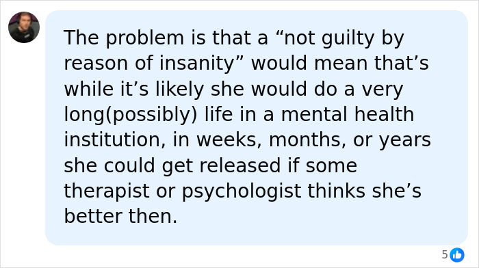 A chat message discussing the possibility of release for Lindsay Clancy if found not guilty by reason of insanity, leading to verdict chaos. A chat message discussing the possibility of release for Lindsay Clancy if found not guilty by reason of insanity, leading to verdict chaos.