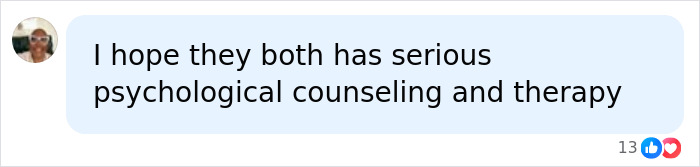 A social media comment discussing the twins, suggesting they receive psychological counseling and therapy. A social media comment discussing the twins, suggesting they receive psychological counseling and therapy.