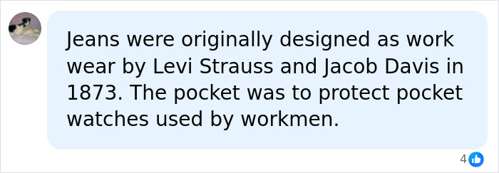 The Tiny Pocket On Jeans Has Always Been A Mystery, But The Truth Behind It Dates Back To The 1800s