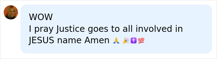 A comment praying for justice regarding Hayden Panettiere's life. A comment praying for justice regarding Hayden Panettiere's life.