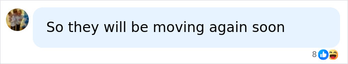 A social media comment about Prince Harry and Meghan Markle moving again, related to King Charles's letter.