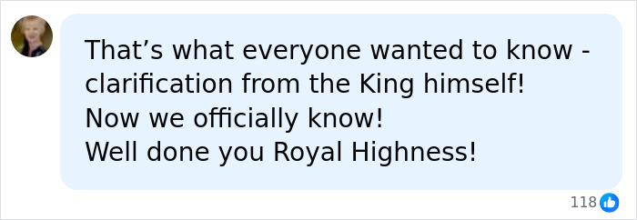 A social media comment regarding King Charles controversial letter addressing their UK return.