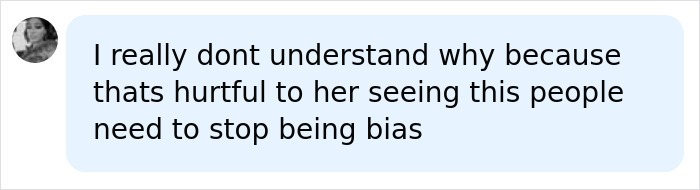 A social media comment expressing concern over hurtful comments about Zendaya's mom's looks and bias. A social media comment expressing concern over hurtful comments about Zendaya's mom's looks and bias.