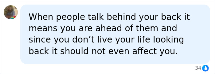 A social media comment: When people talk behind your back...it should not even affect you, relating to cruel comments and Instagram. A social media comment: When people talk behind your back...it should not even affect you, relating to cruel comments and Instagram.