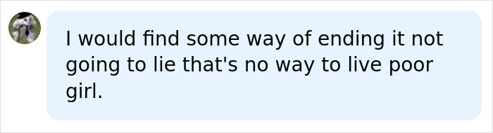 A social media comment from a user discussing the condition of paralyzed actress Emily Willis's locked-in state.