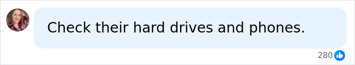 A user comment urging to check hard drives and phones, referencing the Cornell 7 group chat case A user comment urging to check hard drives and phones, referencing the Cornell 7 group chat case